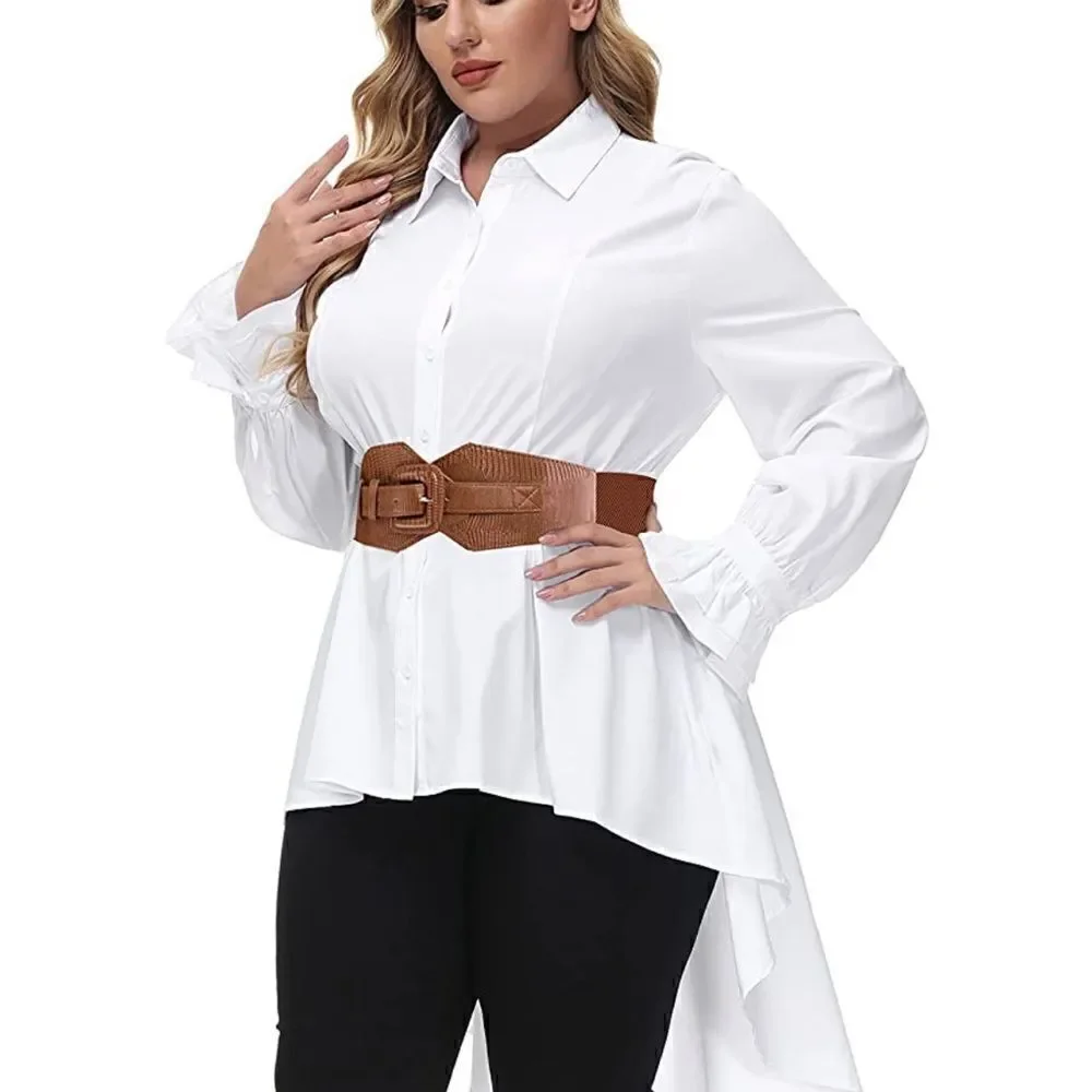 Tan Textured Waistband Belt